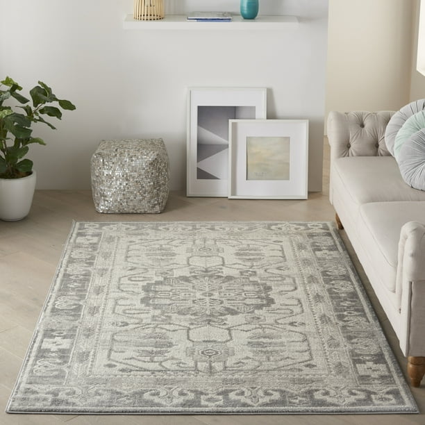 Nourison Cyrus Modern Contemporary Grey 5' x 7' Area Rug 5'3 x 7'3 Nourison Cyrus Modern Contemporary Grey 5' x 7' Area Rug 5'3 x 7'3